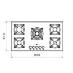 اجاق گاز توکار بیمکث کد 5087 - Image 4